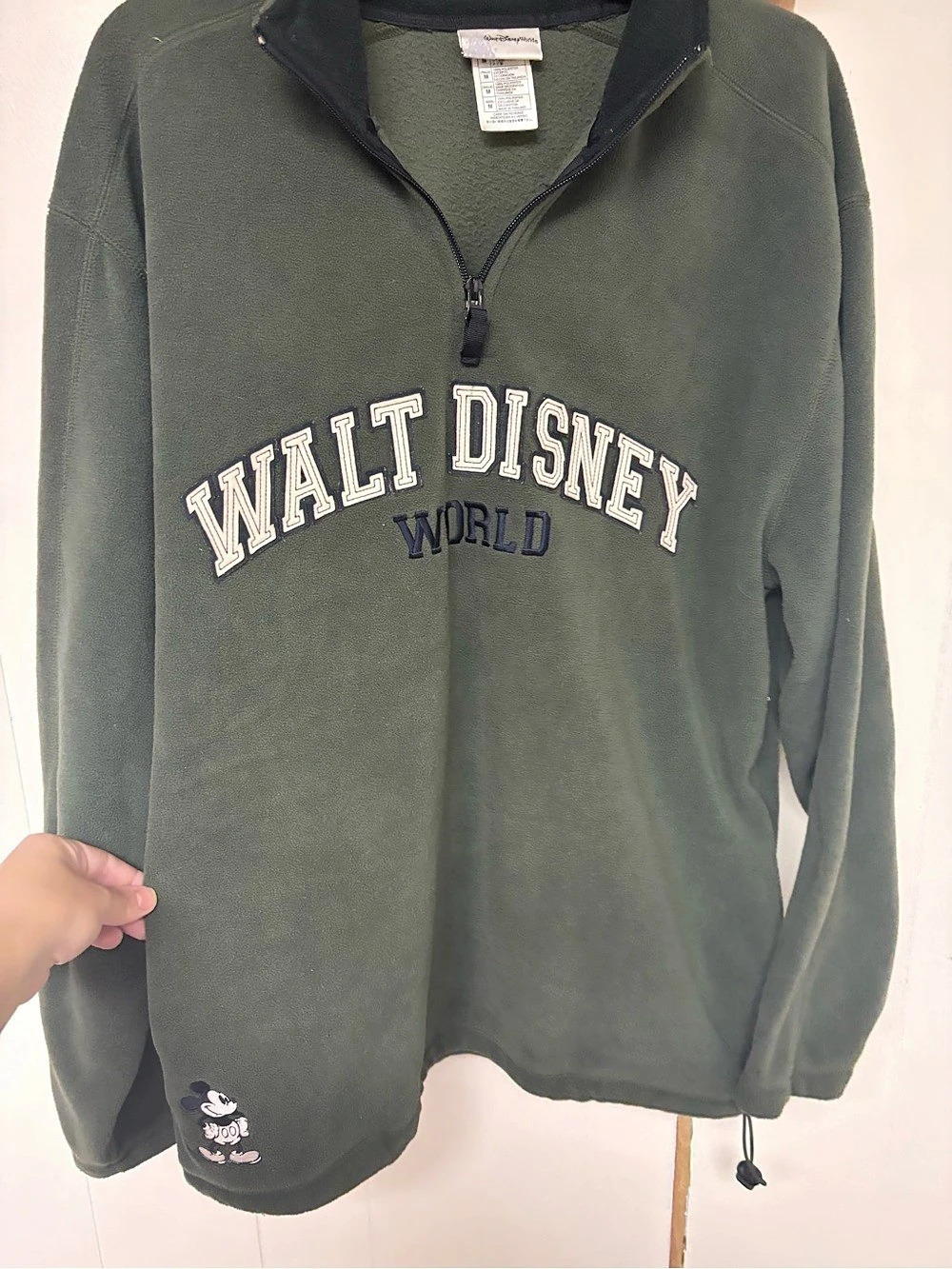 Disney Walt Disney World Fleece Quarter Zip in Green Size Medium
